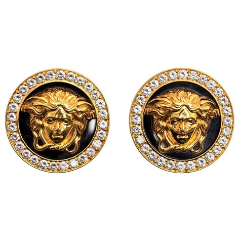 versace earings|Versace earrings with diamonds.